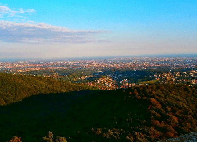 Looking down on Zagreb from Mt. Medvednic (Bear Mountain)