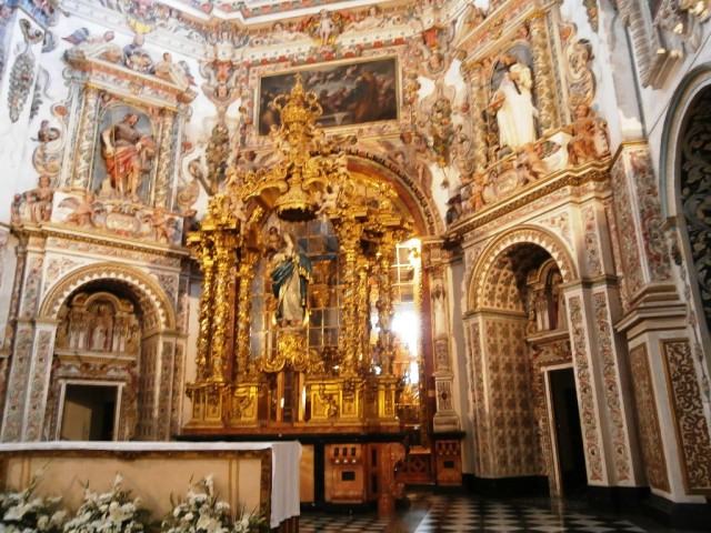 The main altar in the church of the Monastery of Caruja